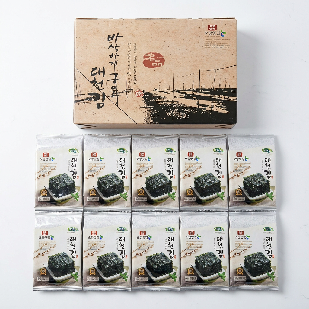보령대천 모양맛김 선물세트, 재래김, 전장김, 20g, 10봉