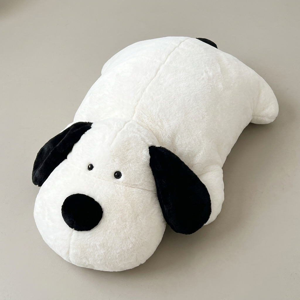 쫀득말랑 강아지 모찌 쿠션 베개 애착 인형, 30cm, 1개