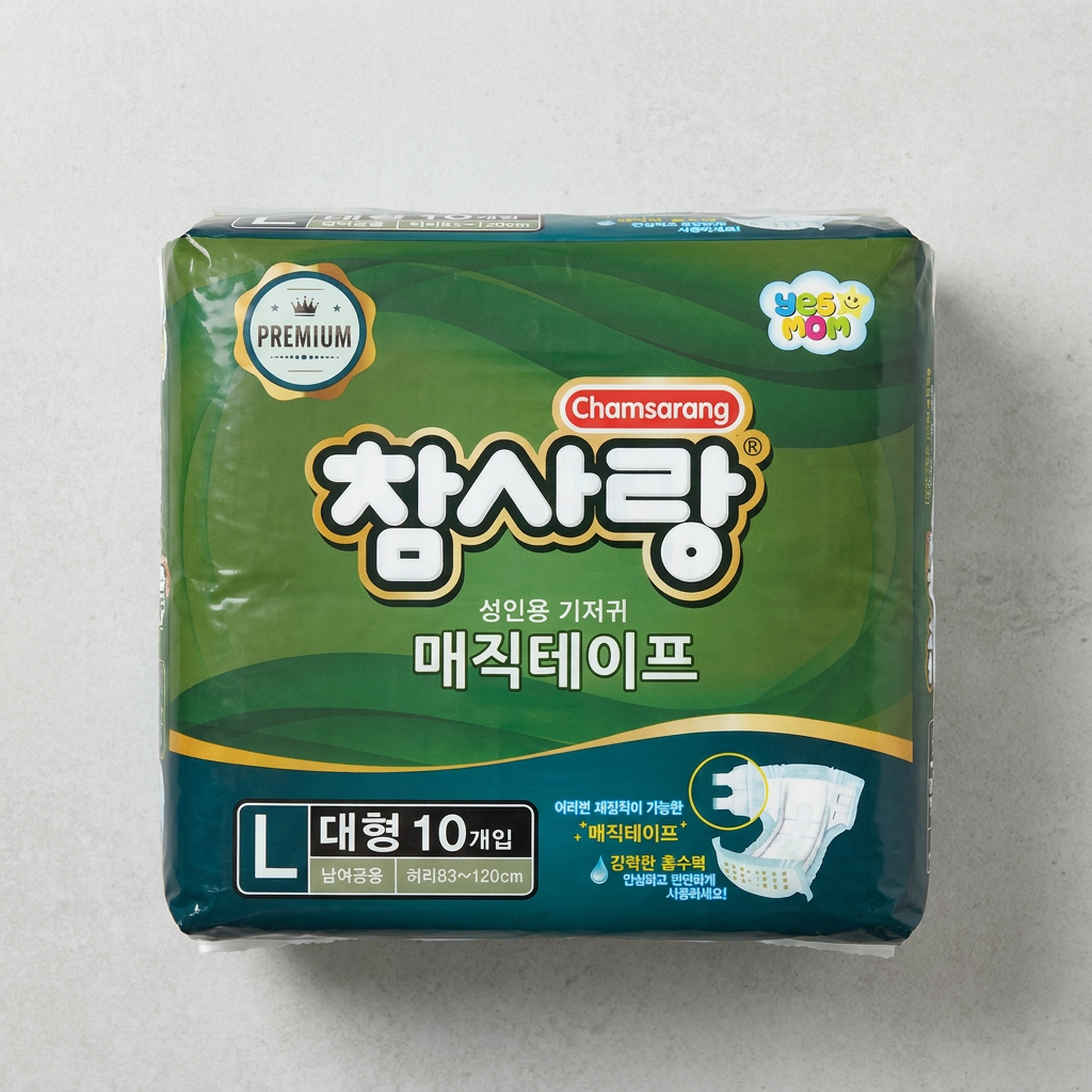 참사랑 매직테이프 성인용기저귀, 대형, 10매, 1개