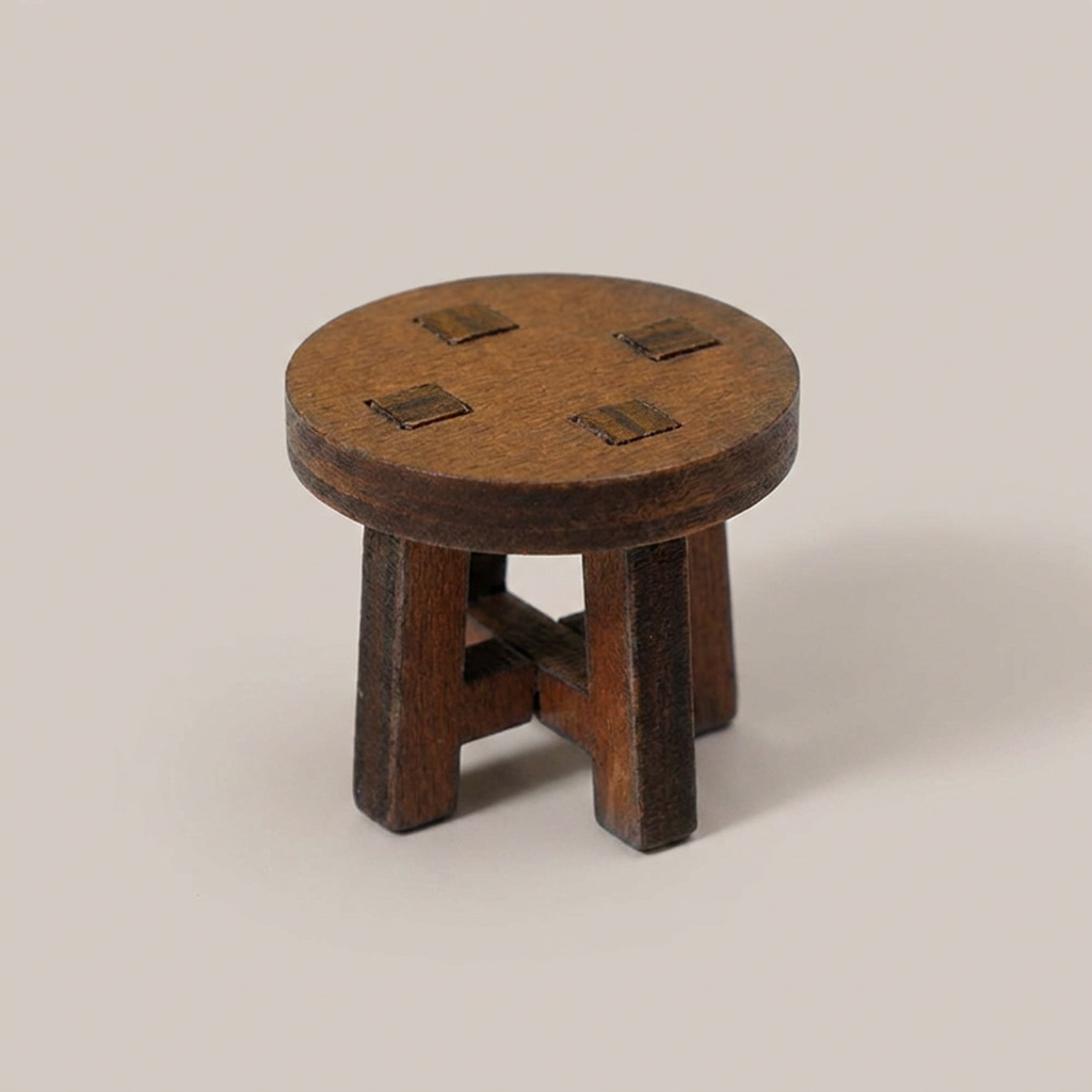펫플랜트 미니어처 소품 나무의자, 미니어처 의자, 2.6cm, 1개