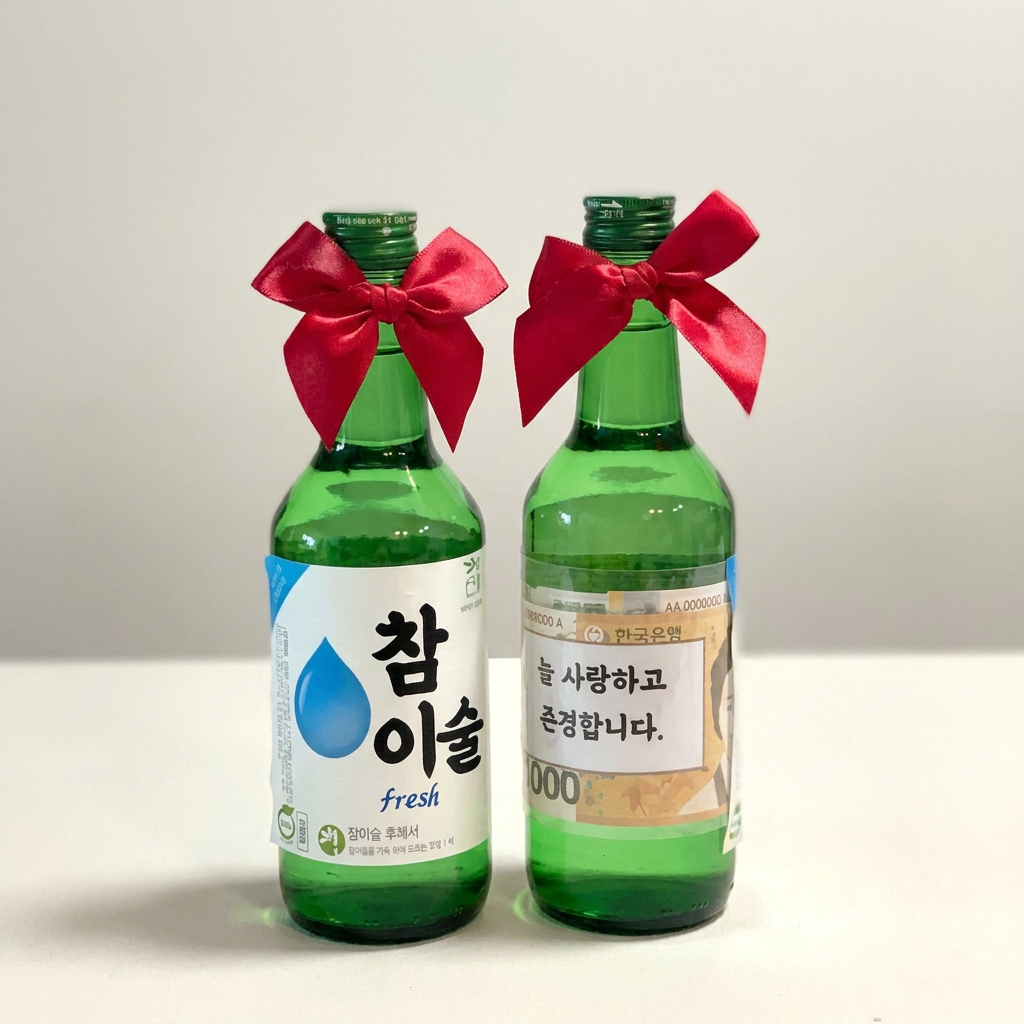참이술 참사랑 소주라벨 용돈 , 기본구성품, 추가구성품