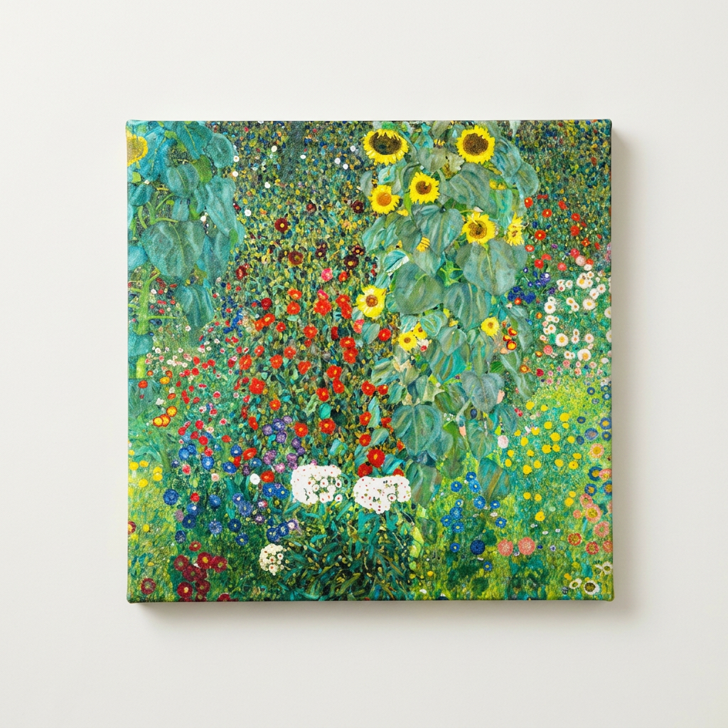 세잔느화실 클림트 해바라기 정원 캔버스액자, 24x24cm