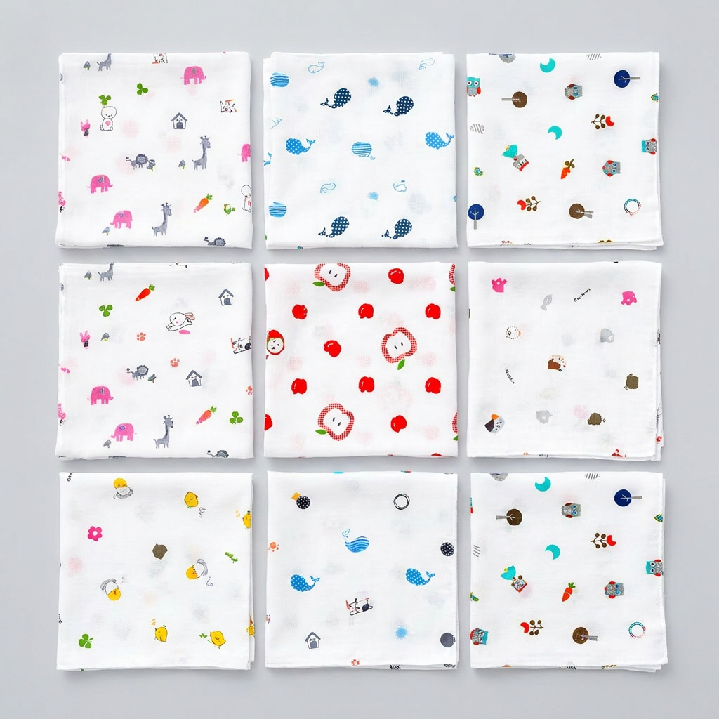 돔컴퍼니 캐릭터 가제 손수건, 랜덤발송, 35cm x 35cm, 10장