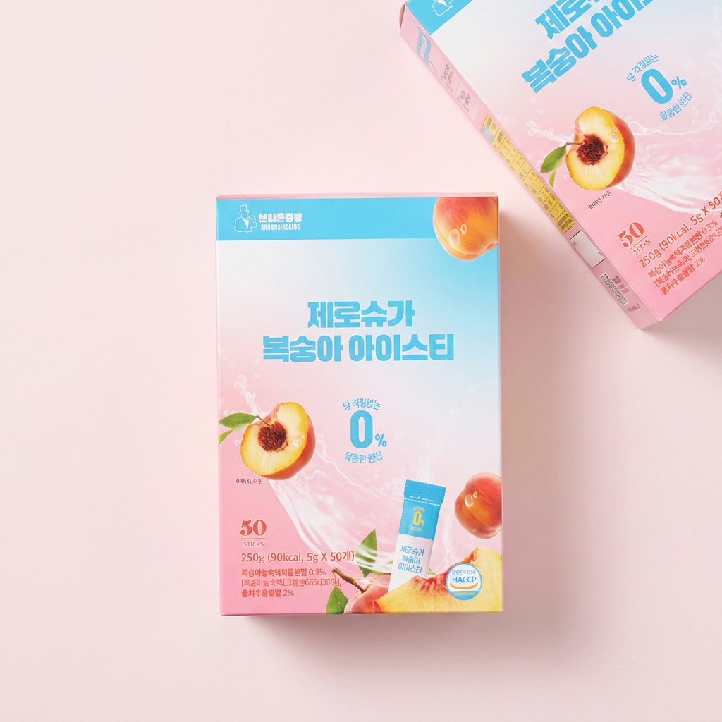이레 제로슈가 복숭아 아이스티, 5g x 50개입, 2개