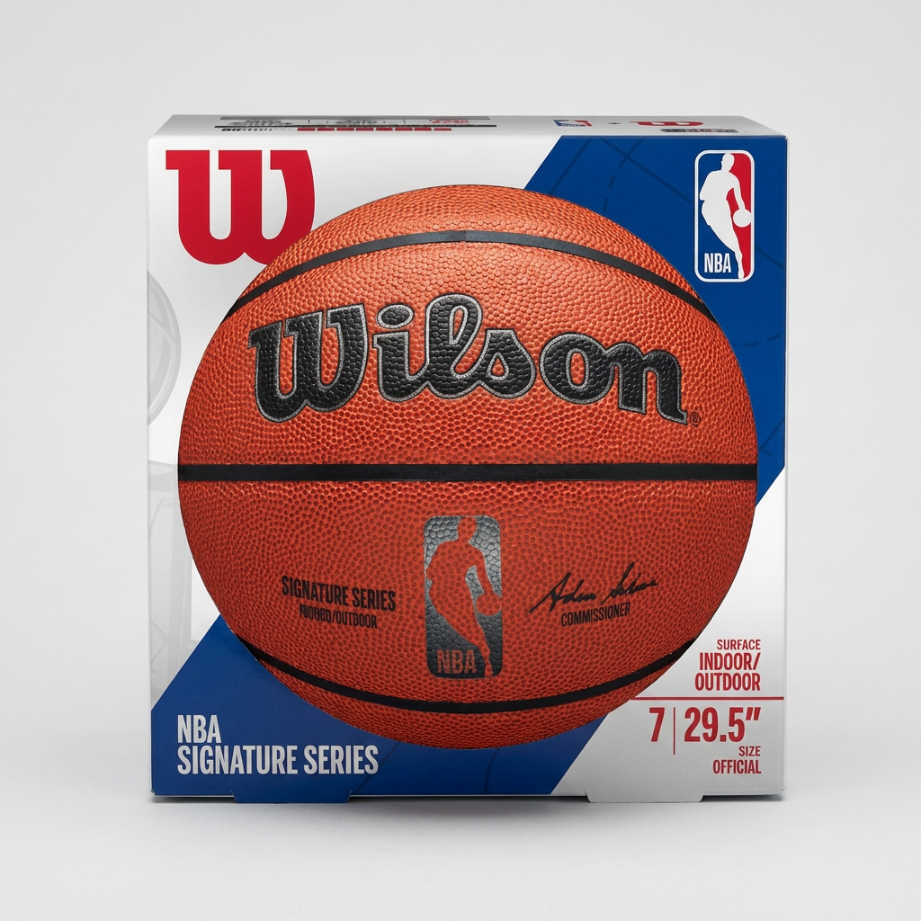 윌슨 NBA 시그니쳐 농구공 WTB7209XB07, 7호, 24cm, 브라운, 1개