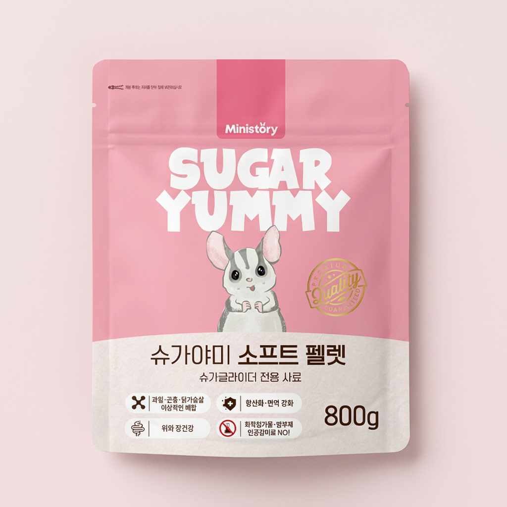 슈가야미 슈가글라이더 사료, 소프트 펠렛, 800g, 1개