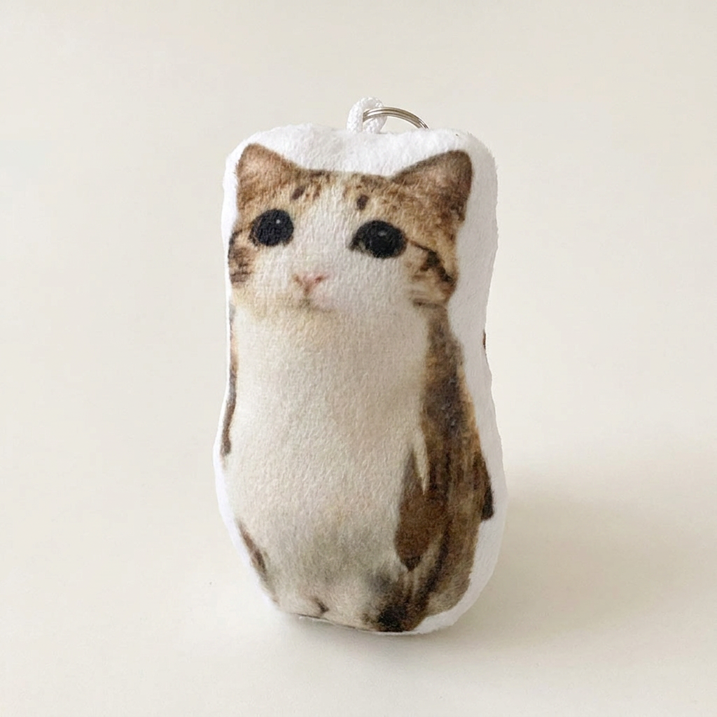 데데리트 사운드 고양이 부엉이 인형 키링, 1개