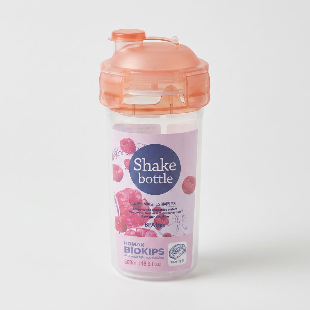 코멕스 바이오킵스 쉐이커용기 차통, 핑크, 500ml, 2개