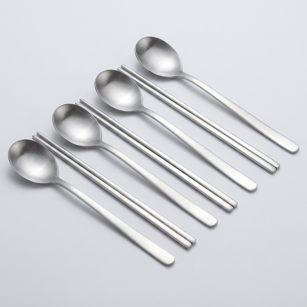 베이직 무광 스텐 수저세트 5인조, 무광, 1세트