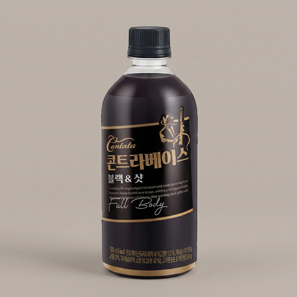 롯데칠성 칸타타 콘트라베이스 블랙 샷, 500ml, 24개, 1개 토스쇼핑 특가