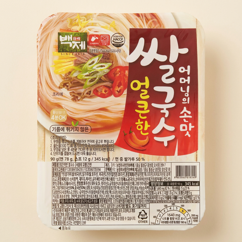 백제 쌀국수 얼큰한맛, 90g, 10개