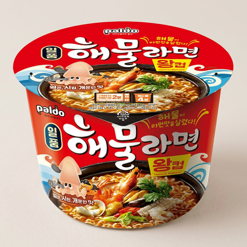 팔도 일품 해물 왕컵, 110g, 12개