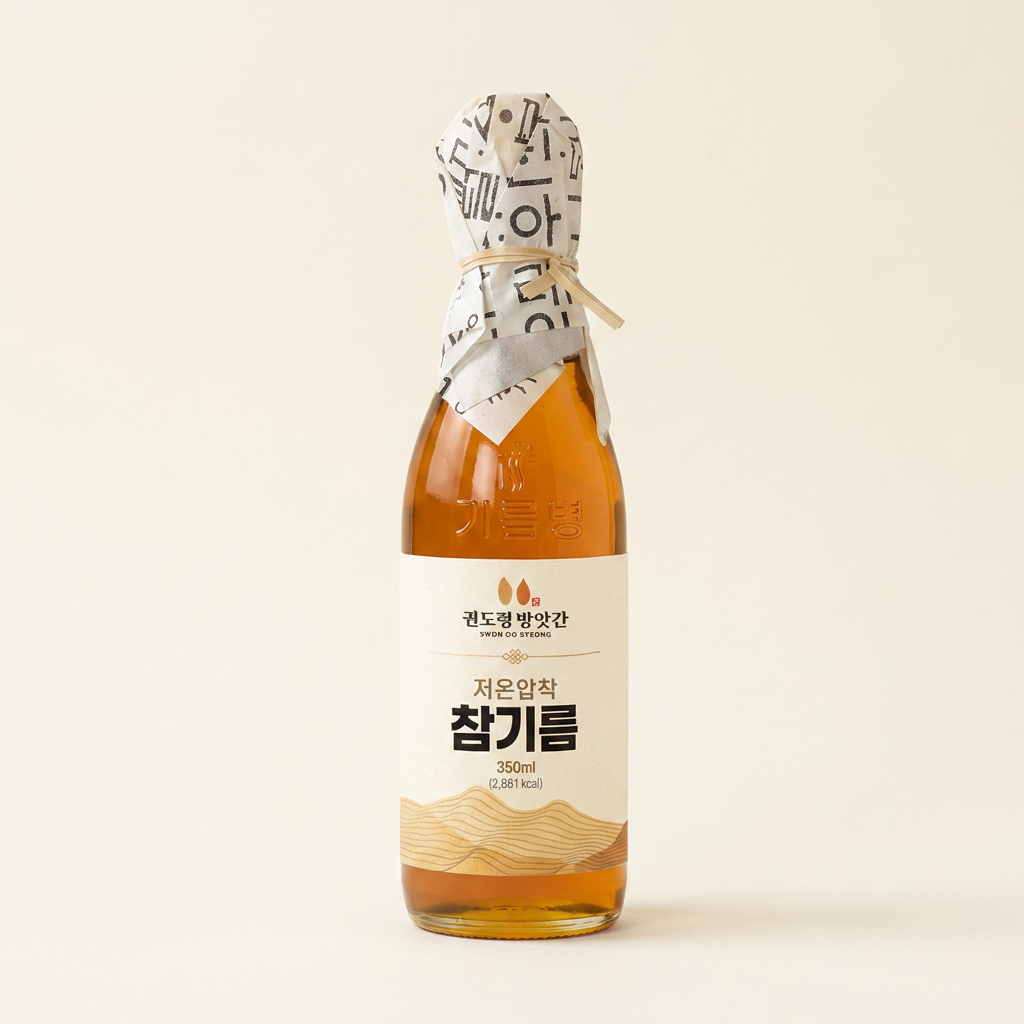 권도령방앗간 참기름, 저온압착, 350ml, 2개