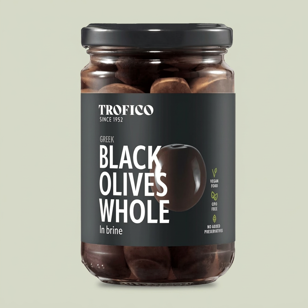 트로피코 그리스 칼라마타 저염 블랙 올리브 절임 홀, 495g