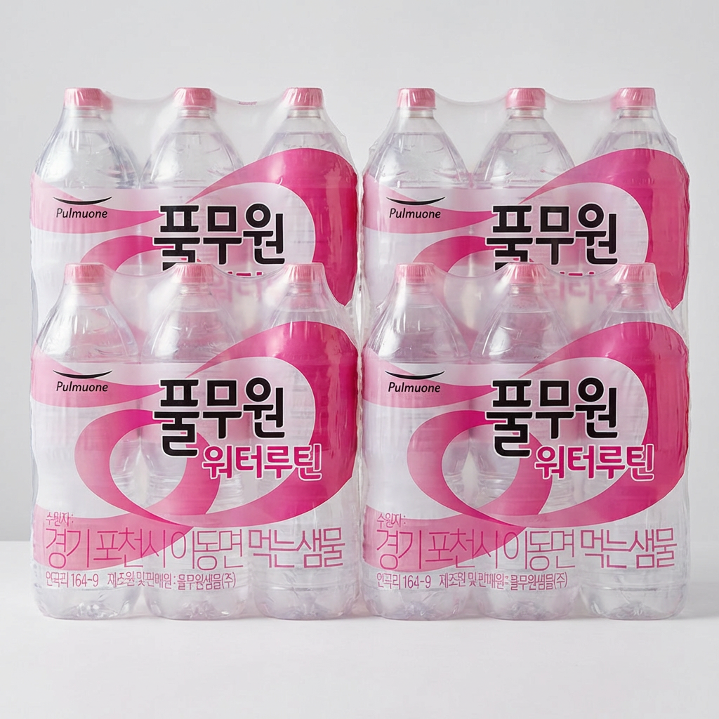 풀무원 워터루틴, 무라벨, 2L, 24개