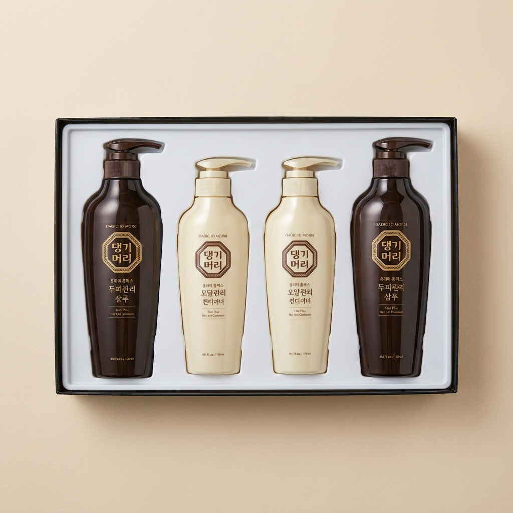 댕기머리 윤 플러스 4종 선물세트 A호, 샴푸 500ml 2개 + 컨디셔너 300ml 2개, 1세트