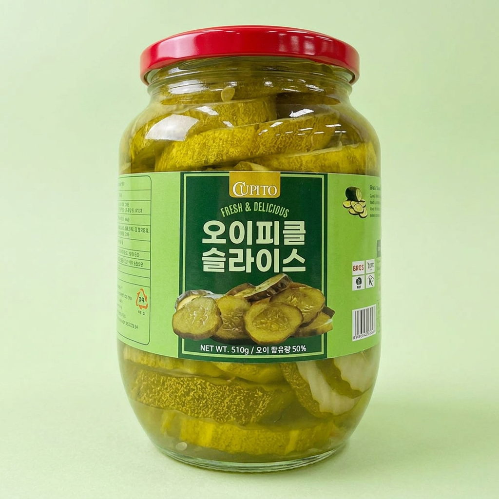 Cupito 오이피클 슬라이스, 510g, 1개