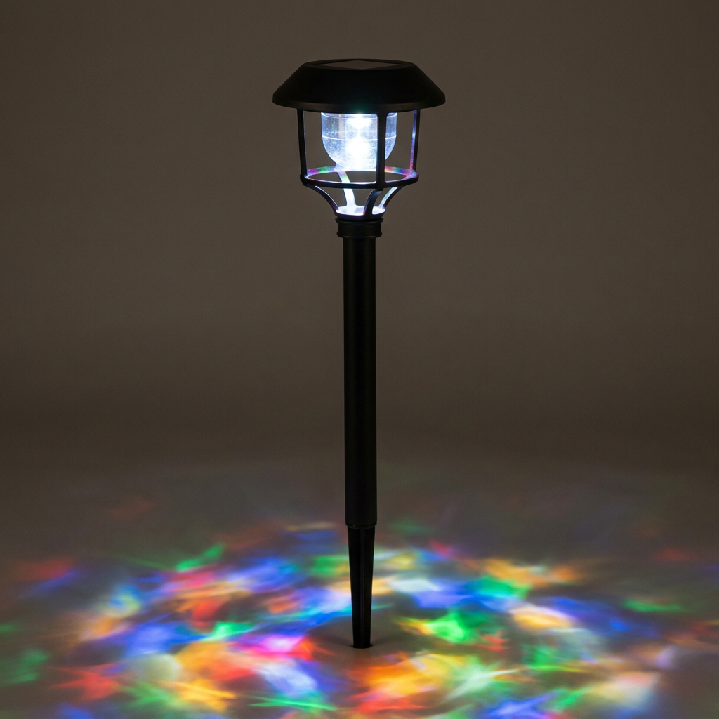 컴스마트 태양광 LED 컬러 정원 인테리어 조명 야외 등 램프, 1개