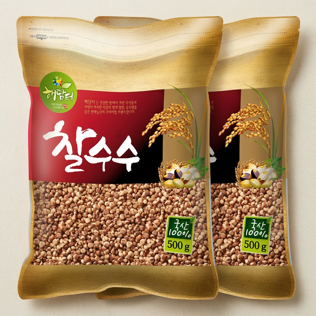 현대농산 찰수수, 국내산, 500g, 2개