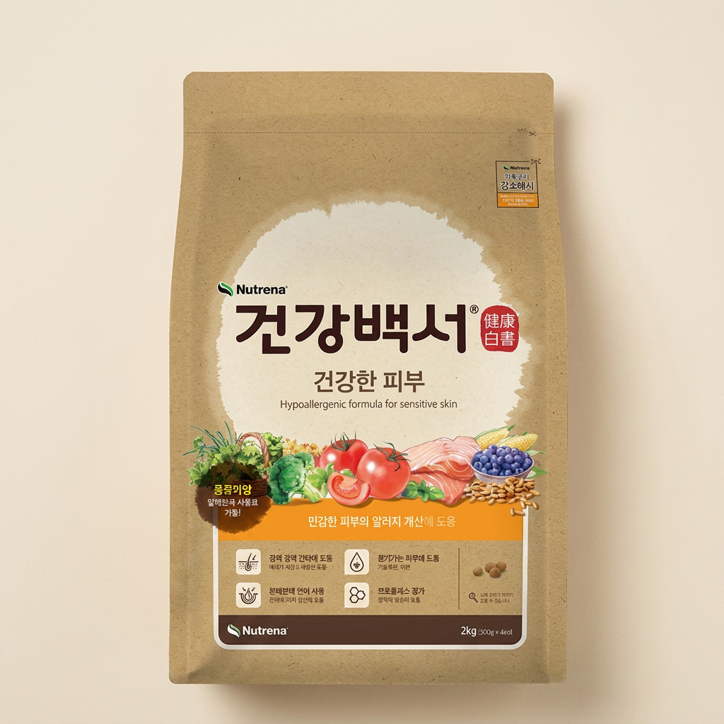 건강백서 건강한 피부 푸들사료 미니비숑눈물사료, 가수분해 연어, 2kg, 1개