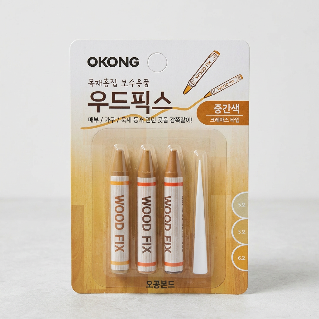 오공 우드픽스, 4.5g, 밝은색, 3개입, 1개