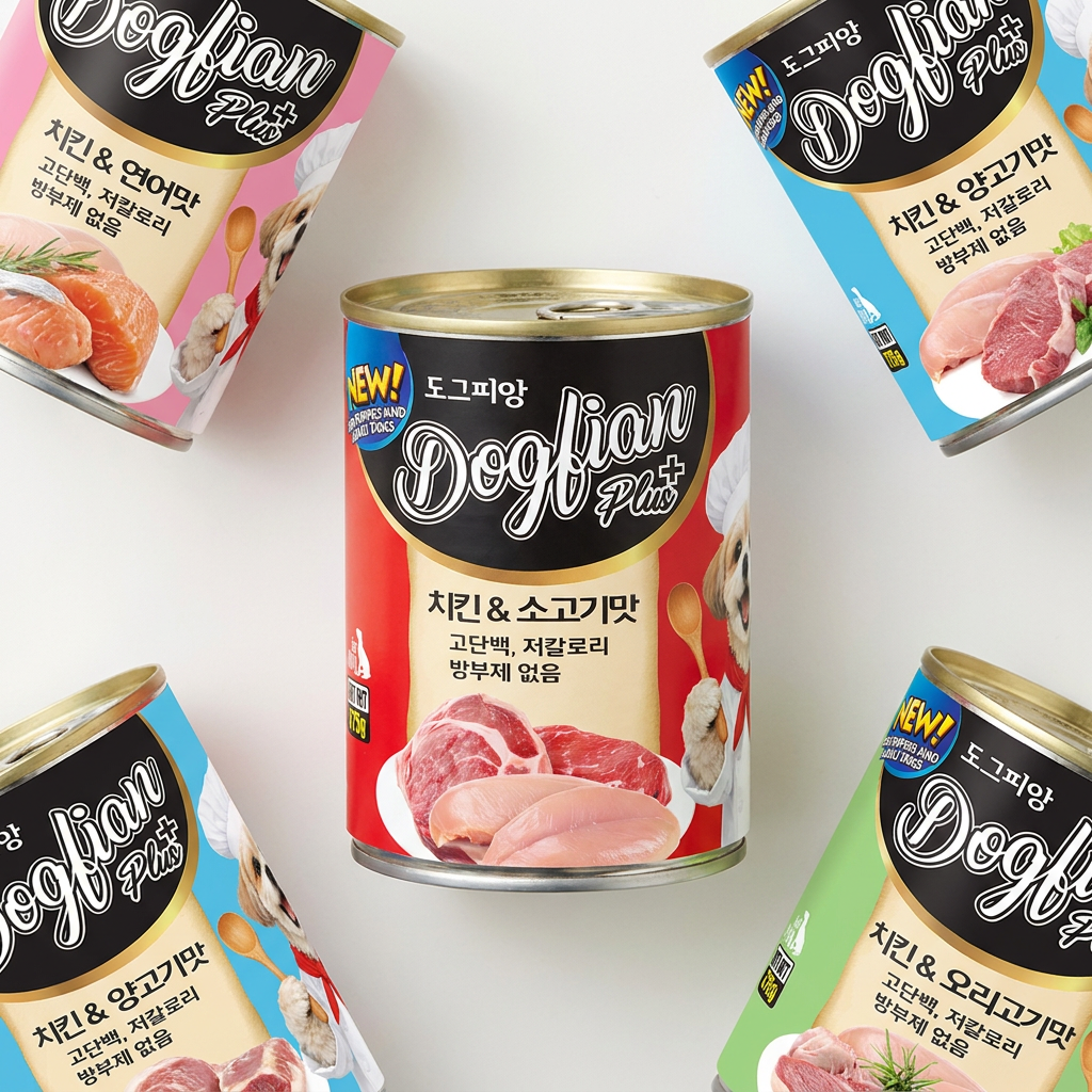 도그피앙 플러스 강아지 캔, 375g, 24개입, 1개