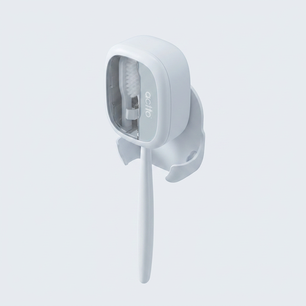 엑토 칫솔 살균기 UVC LED 충전식 휴대용 무선 칫솔 살균기 TBS-02, 화이트