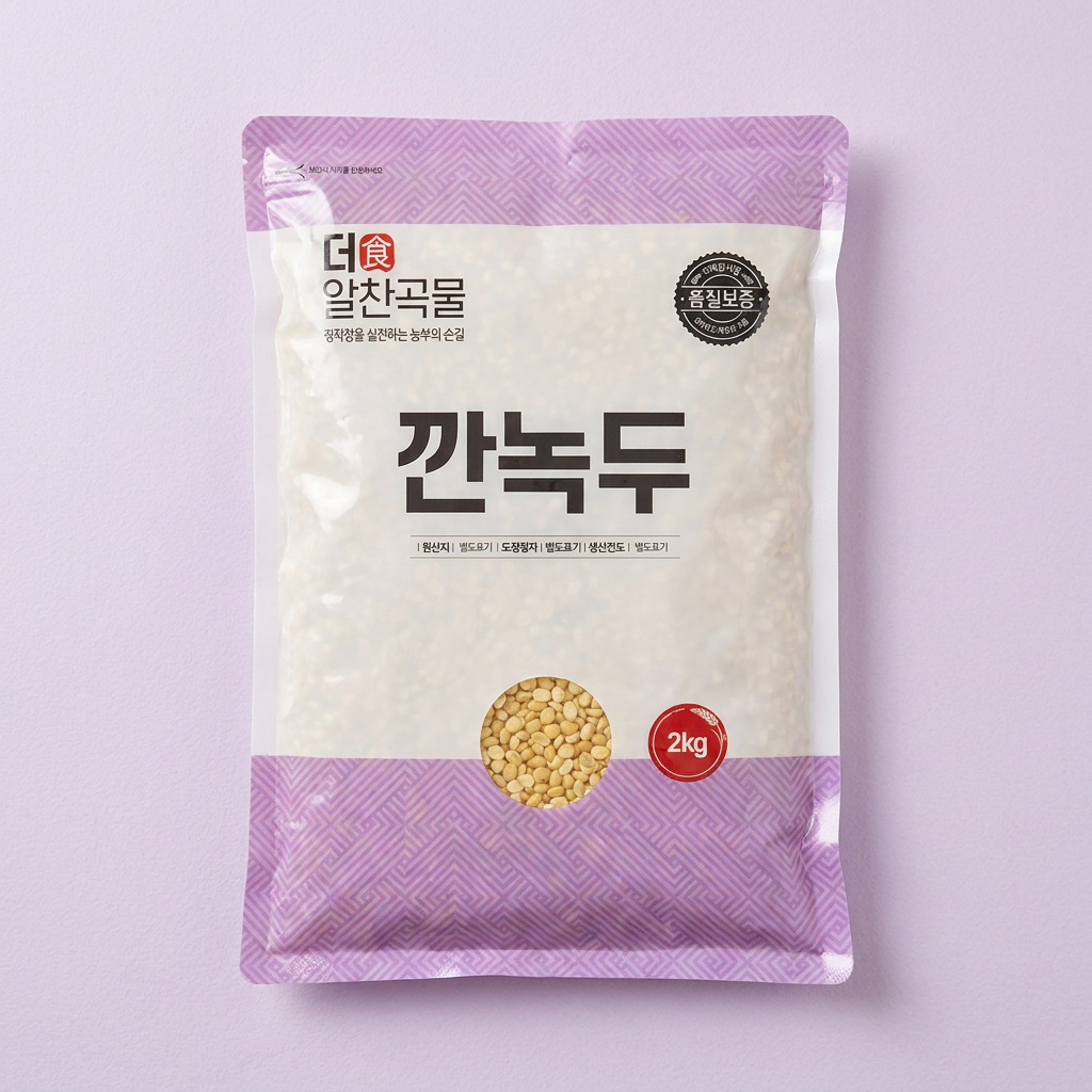 더알찬곡물 수입 깐녹두, 2kg, 1개