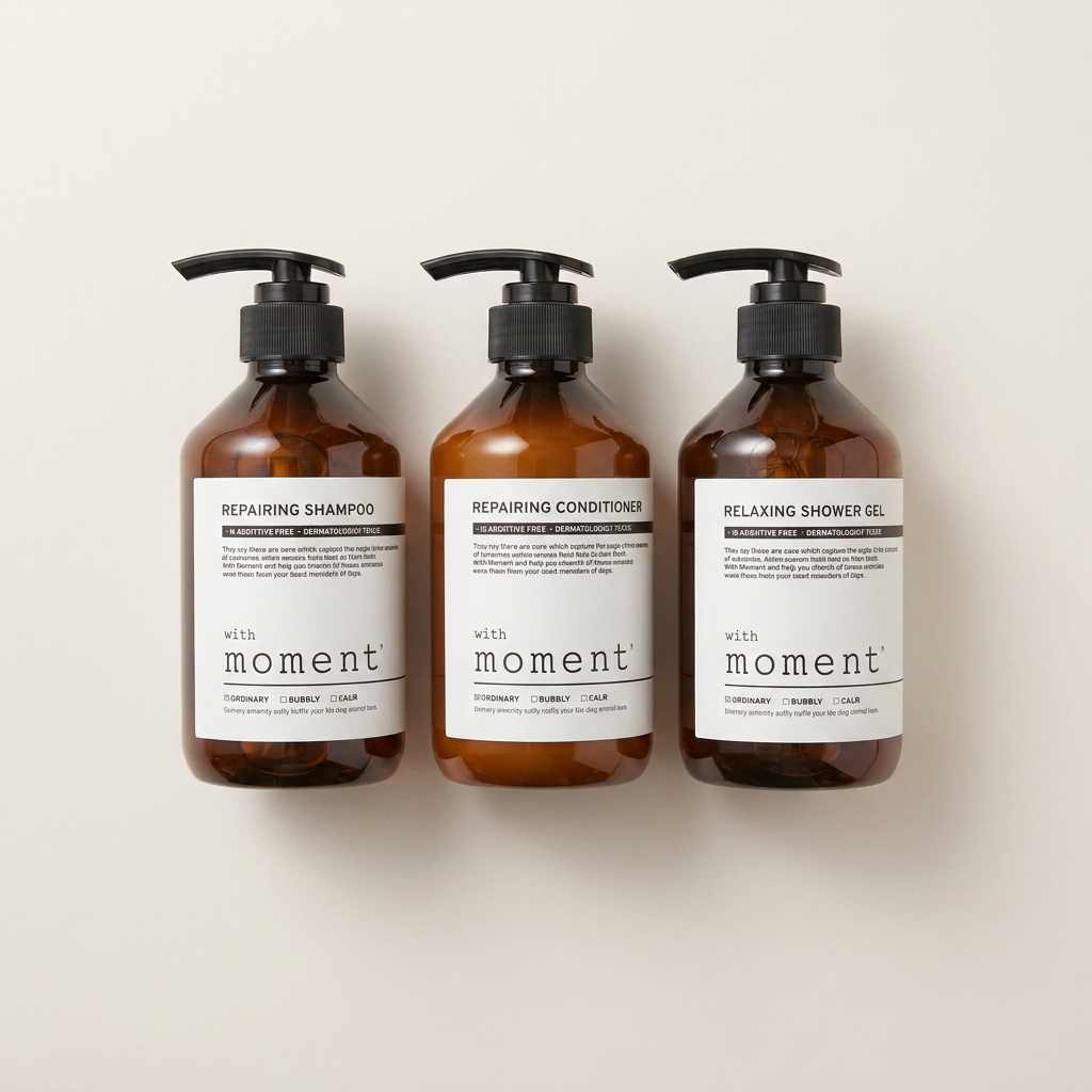 위드모먼트 오디너리에디션 호텔 샴푸 컨디셔너 바디워시 500ml 3종 세트, 1세트