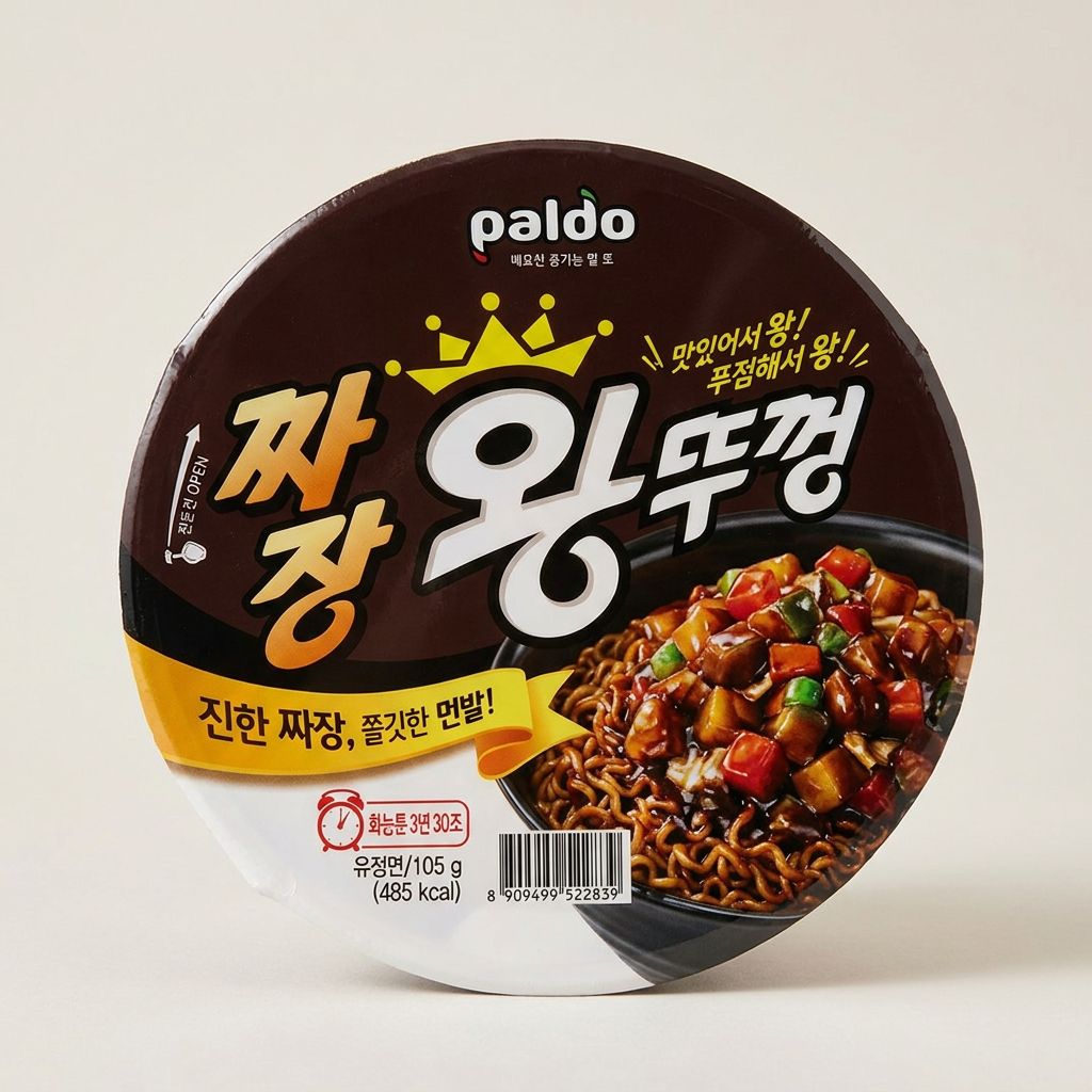 팔도 NEW 왕뚜껑 짜장, 짜장맛, 18개, 1박스
