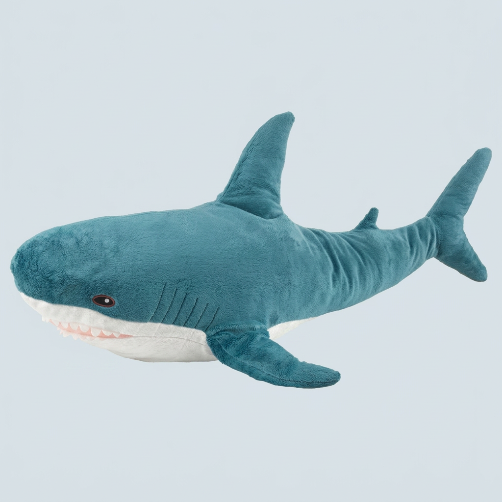 이케아 BLAHAJ 대형 상어인형, 블루화이트, 100cm, 1개