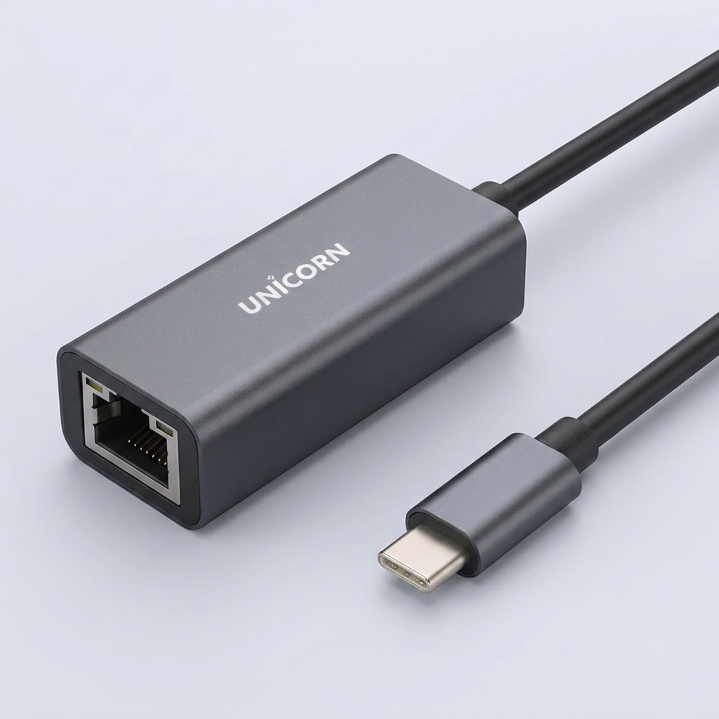 유니콘 USB3.2 Gen1 C타입 GIGA 유선랜카드 CLAN-1000GC, 1Gbps, 알루미늄바디, 1개