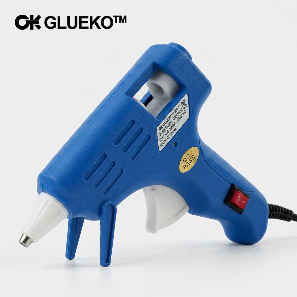 글루코 GK-20BS 소형 글루건 20W 7mm, 오공 핫멜트 글루건 스틱 2개입, 1개