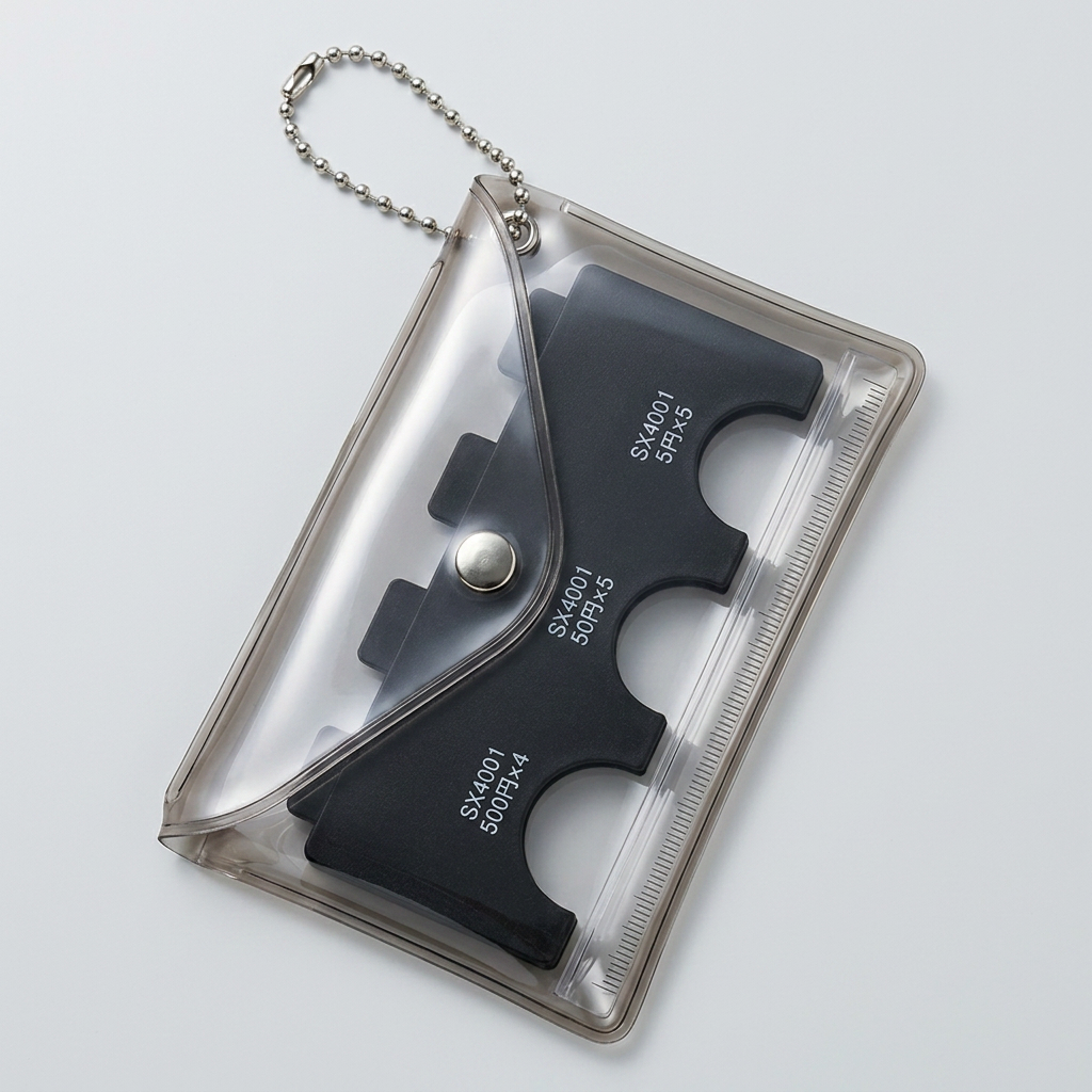 더올데이즈 일본 동전지갑 SX6001, 블랙, 93mm x 46mm x 11mm