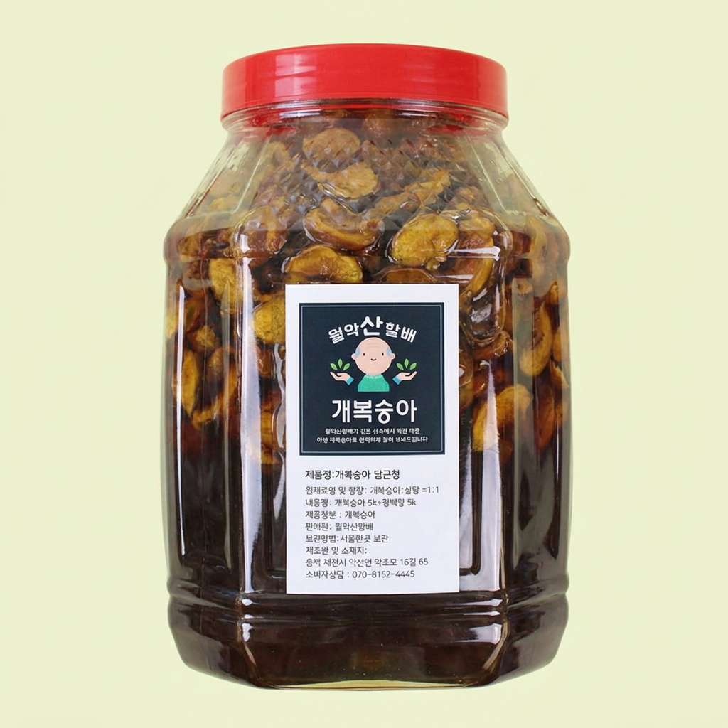 국내산 개복숭아 담금청, 10kg, 1개