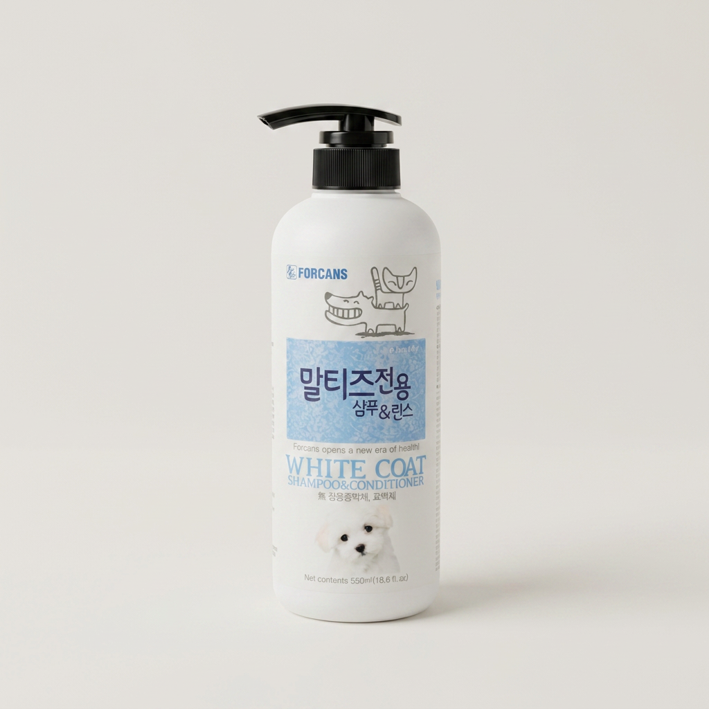 포켄스 포비스 말티즈 백모용 샴푸, 550ml, 2개