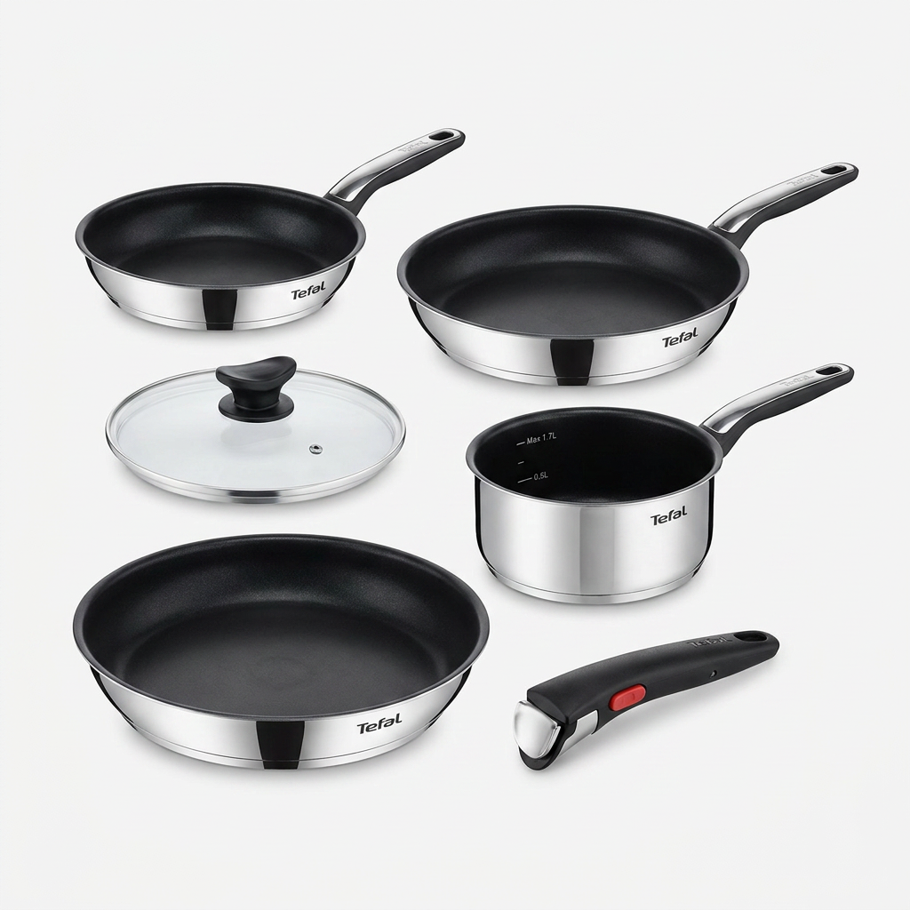 테팔 IH 매직핸즈 뉴 이모션 스텐 멀티 6P 세트, 작은 프라이팬 22cm, 1개, 큰 프라이팬 26cm, 1개, 편수 냄비 16cm, 1개, 유리뚜껑 16cm, 1개, 밀폐뚜껑 16cm, 1개, 매직핸즈 10년 안심 분리형 손잡이, 1개 가격 추이 테팔 IH 매직핸즈 뉴 이모션 스텐 멀티 6P 세트, 작은 프라이팬 22cm, 1개, 큰 프라이팬 26cm, 1개, 편수 냄비 16cm, 1개, 유리뚜껑 16cm, 1개, 밀폐뚜껑 16cm, 1개, 매직핸즈 10년 안심 분리형 손잡이, 1개 - 최저가 69,900원