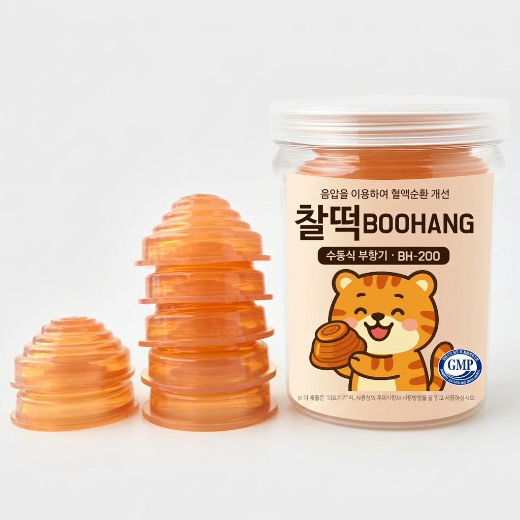BOOHANG 원터치 수동식 미니 부항기, BH-200, 7개입, 1개