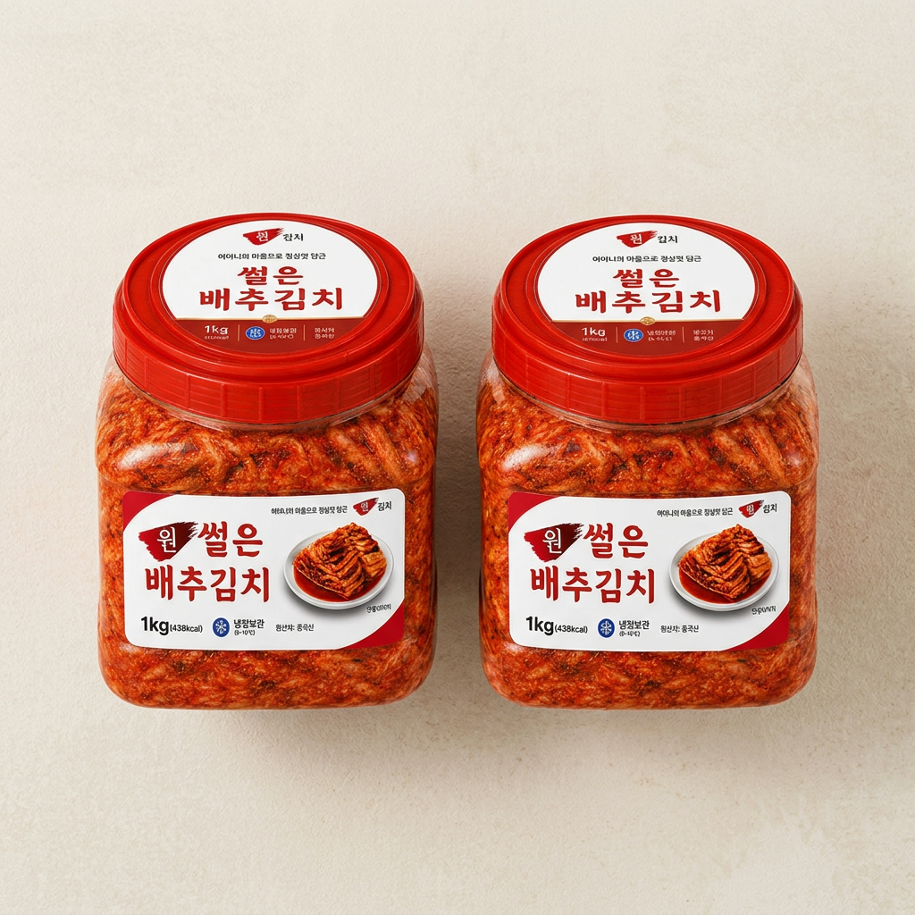 원김치 썰은배추김치, 1kg, 2개 토스쇼핑 특가
