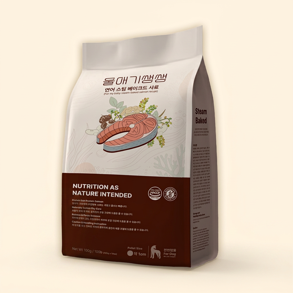 디어랩스 울애기쌩쌩 연어 스팀 베이크드 사료, 3kg, 3개