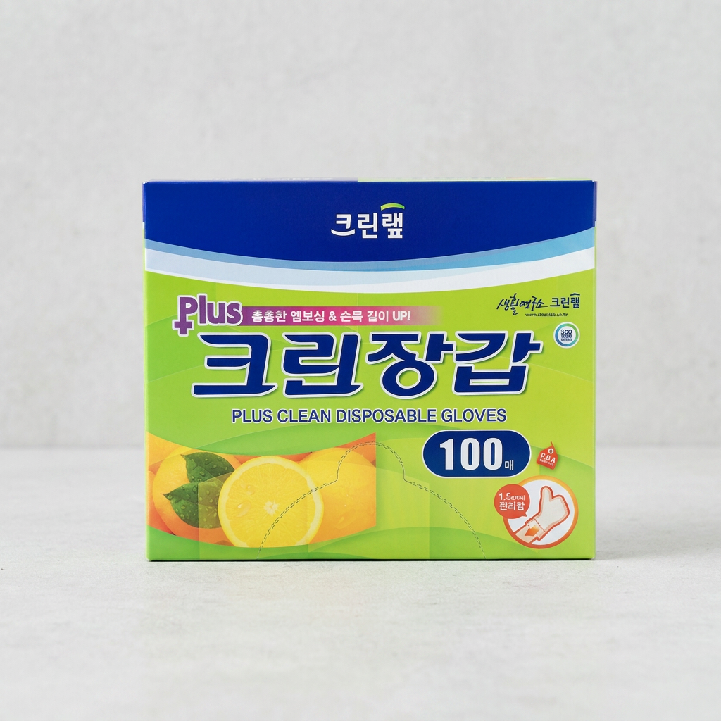 크린랩 크린장갑 플러스 크린장갑, 100매, 1개