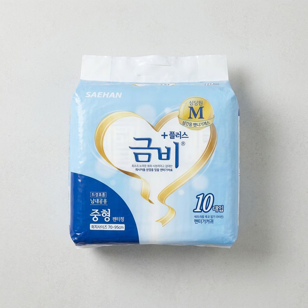 금비 팬티기저귀, 중형, 10매입, 8팩