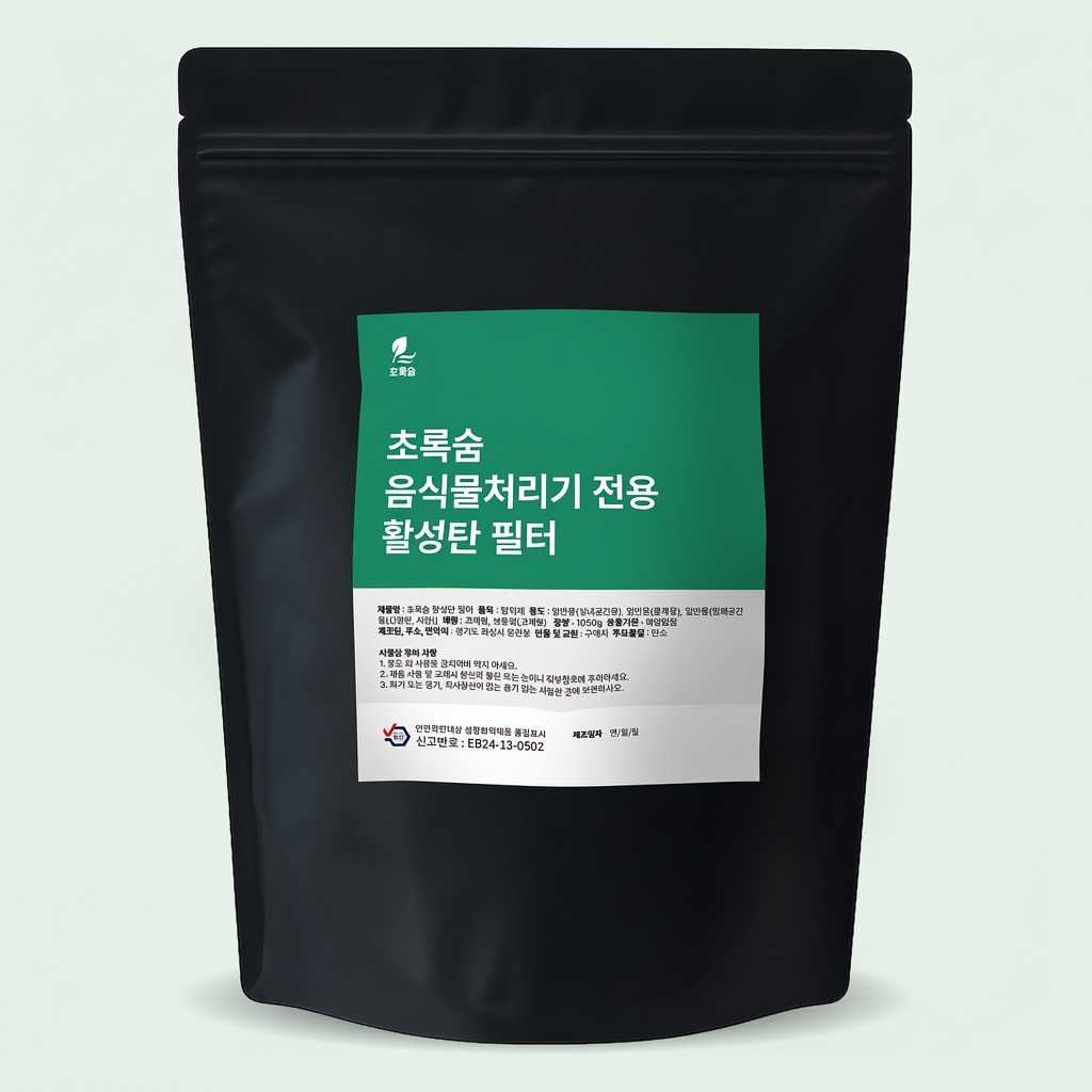 초록숨 음식물처리기 활성탄 리필 필터, 1.5kg,
