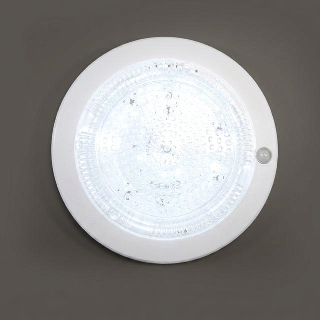 DnK 절전형 LED 센서등 투명커버 15W, 주광색