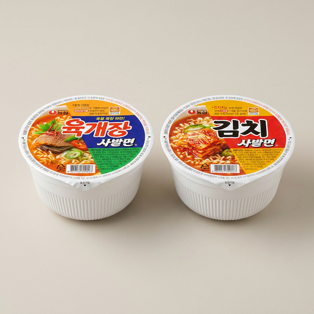 육개장 사발면6개+김치 사발면6개, 12개, 1세트