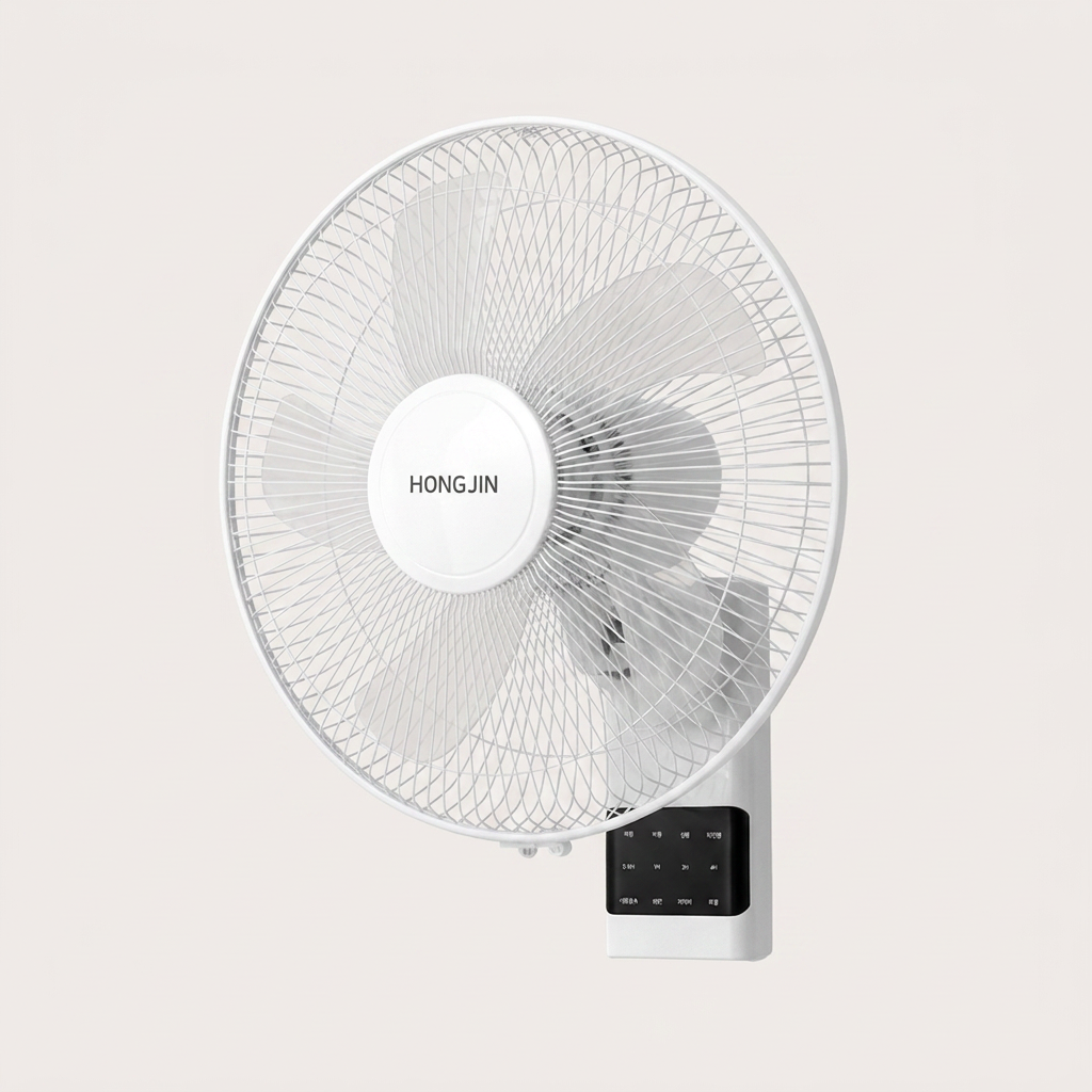 홍진테크 리모컨 벽걸이 선풍기, HJ-W110EFR, 좌우회전, 저소음, 3단 풍속, 45W, 1개