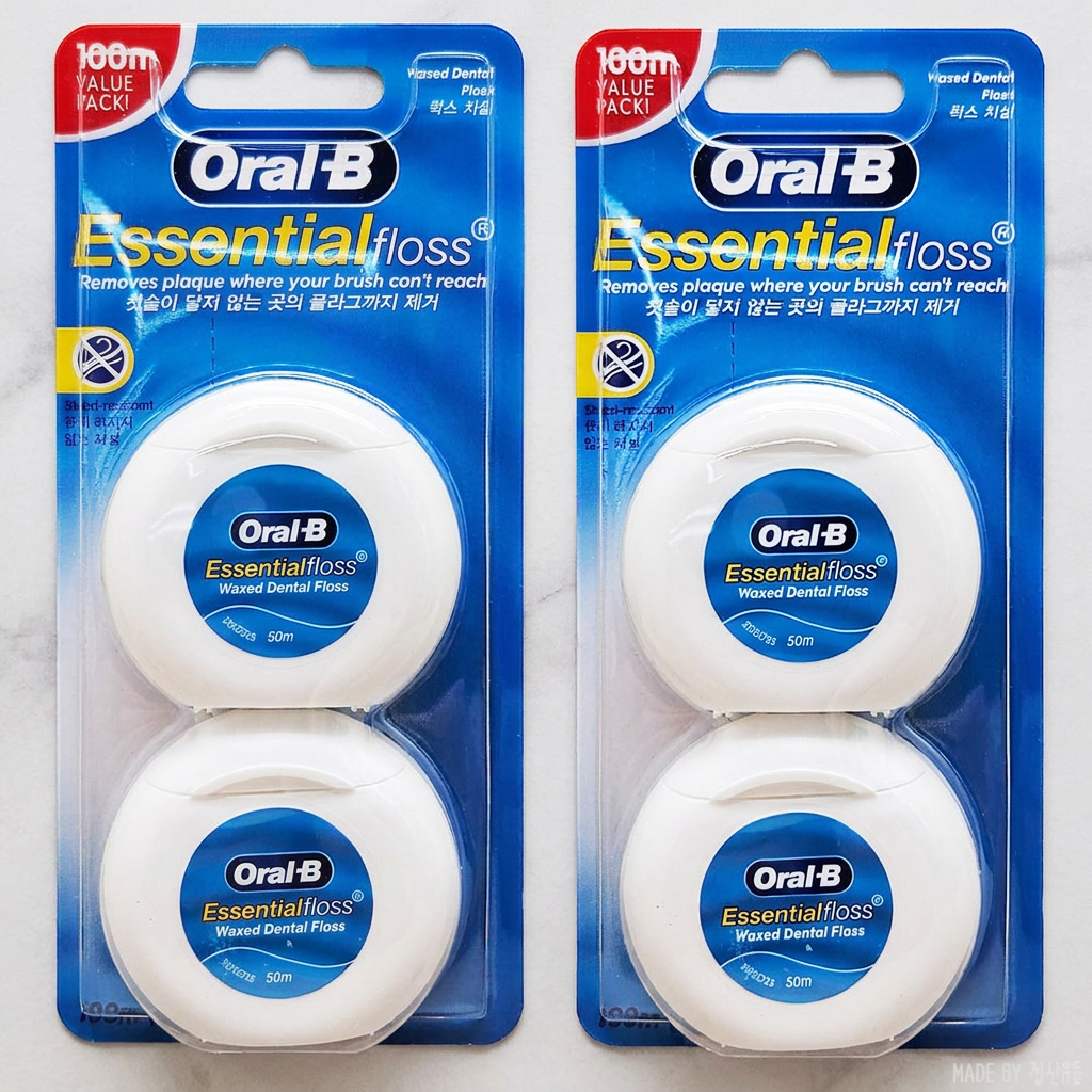 Oral-B 왁스 치실, 50m, 2입, 2개