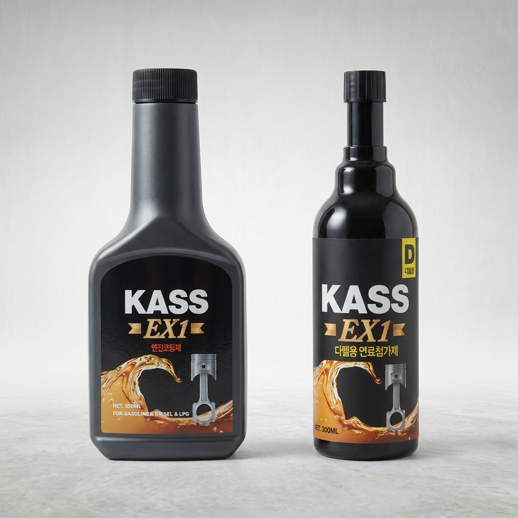 KASS EX1 엔진코팅제 + 디젤용 연료첨가제, 디젤/경유, 350ml + 300ml, 2개