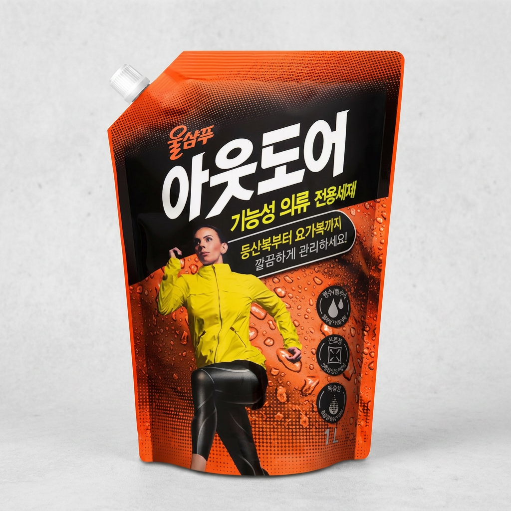 애경 울샴푸 아웃도어 리필, 1L, 1개