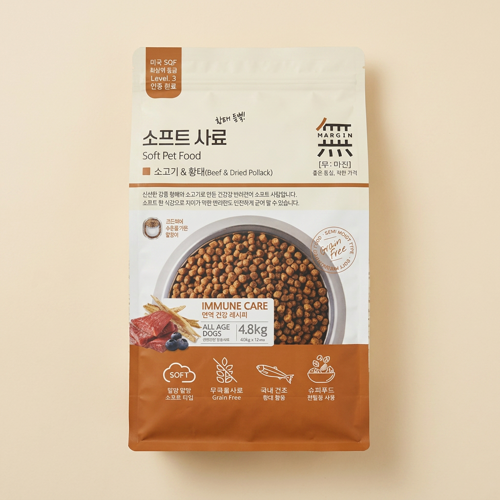 바우와우코리아 무마진 소프트사료 소고기&황태, 4.8kg